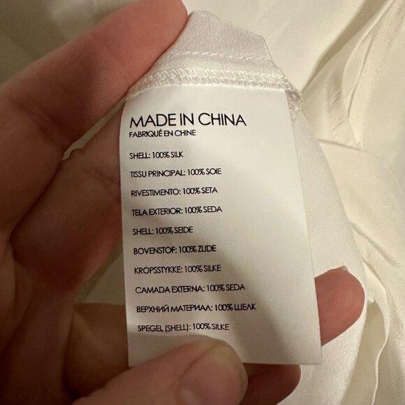 Club Monaco Sleeveless Silk Button Down Top 100% Silk Blouse White Size Small - Picture 4 of 5